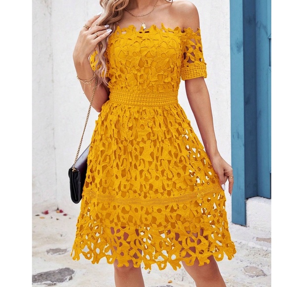 Luxe Embroidered Off Shoulder Party Evening Dress - Picture 2 of 14